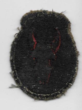 Rare Ww2 British Made 34th Infantry Division Patch - Complete Black Back - Us Army