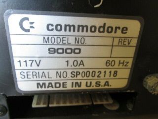 Vintage Commodore SuperPET CBM SP9000 Computer Boots EARLY LOW SERIAL NO.  2118 11