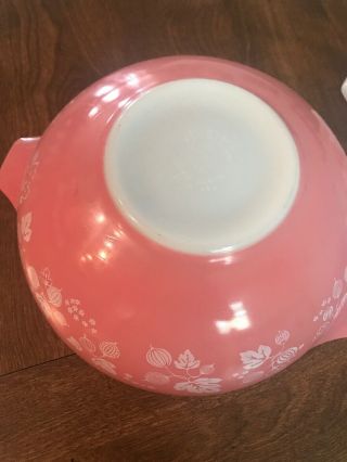 PYREX Vtg Pink Gooseberry Cinderella Mixing Bowls 441 443 444 Set Of 3 2