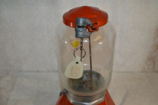 Antique Northwestern Illinois Acorn 1 Cent Gumball Vending Machine with Keys 8