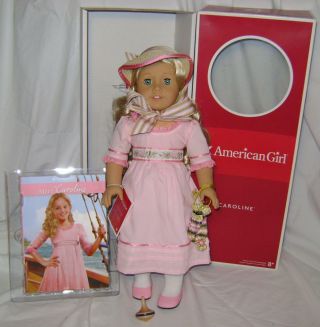 American Girl Doll Caroline Abbott Retired Meet Dress Accessories Nmib 2012