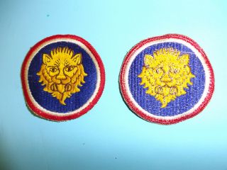 B5642 Ww 2 Us Army Ssi For The 106th Division Golden Lions