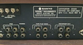 Sanyo 4 Channel Stereo Receiver DCX3300KA Vintage 7