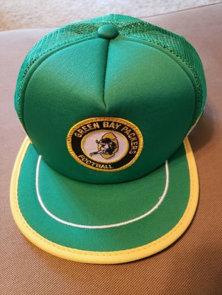 Green Bay Packers - Trucker Hat Mesh 3 Stripe - Vintage Patch Nfl - Osfm Cap