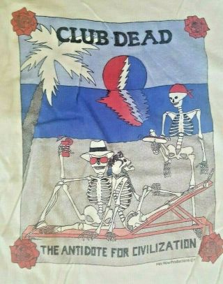 Vintage Grateful Dead 1984 Club Dead Beacht - Shirt L Hey Now Productios