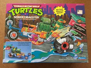 Vintage 1990 Tmnt Teenage Mutant Ninja Turtles Sewer Dragster &