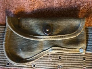 Vintage WW2 Hatchet Sheath and Belt - Dave Mfg.  Co.  - 1945 - Military 2
