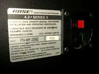 VINTAGE Bose 4.  2 Series II Direct Reflecting speaker 8