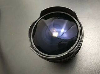 Rare Canon Lens FD 15mm F/2.  8 1:2.  8 VTG Fisheye Fish - eye Lens w Case EXC, 3