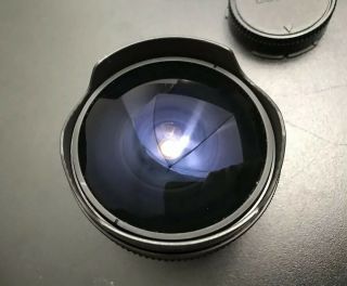 Rare Canon Lens FD 15mm F/2.  8 1:2.  8 VTG Fisheye Fish - eye Lens w Case EXC, 6