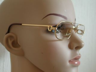 Vintage Cartier Demi Lune Homme Monsieur Frame Sunglasses Glasses,  Box,  Papers