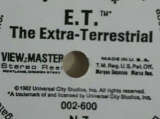 E.  T.  The Extra Terrestrial - View - Master Reels - 1982