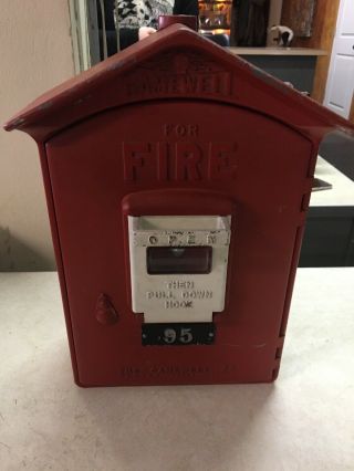 Vintage Gamewell Fire Department Alarm Call Box House Pull Station