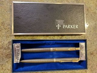 Vintage Executive Parker 75 Sterling Silver Ballpoint Pen & Pencil Set