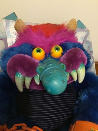 My Pet Monster Vintage Blue 1986 AmToy Handcuffs RARE GREAT 2