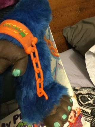 My Pet Monster Vintage Blue 1986 AmToy Handcuffs RARE GREAT 4