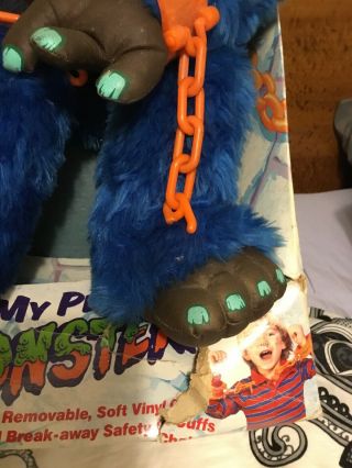 My Pet Monster Vintage Blue 1986 AmToy Handcuffs RARE GREAT 5