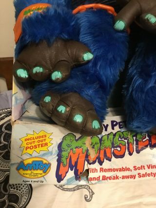 My Pet Monster Vintage Blue 1986 AmToy Handcuffs RARE GREAT 6