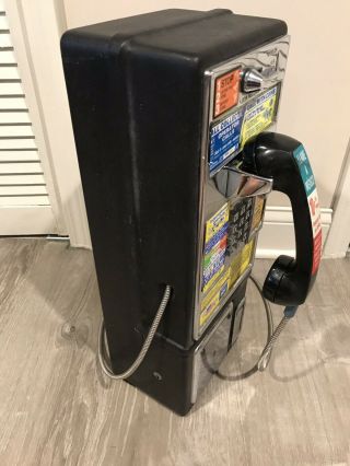 Vintage Coin Pay Phone Chrome Quadrum Telecom GTE Prop Heavy FD1 6