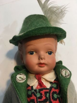 Vintage Celluloid German Boy And Girl Dolls 9inch Dirndle Leiderhosen 4