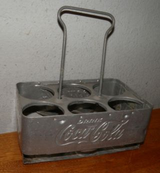 Vintage Coca Cola Coke 1950s Embossed Six 6 Pack Bottle Carrier Caddy