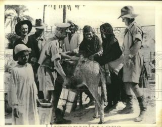 1941 Press Photo Australian Soldiers Help Native Women Load Donkeys In Egypt