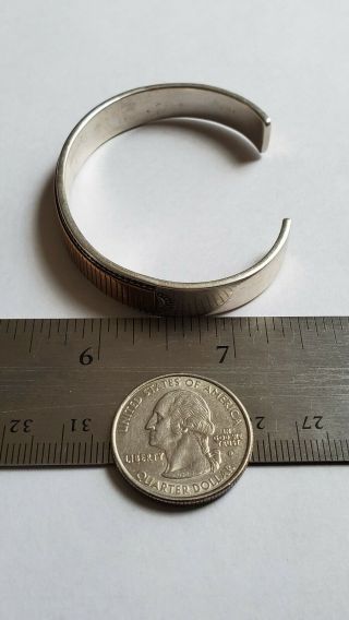 VINTAGE STERLING SILVER AND 1/20 12K GOLD FILLED CUFF BRACELET EMER THOMPSON 8