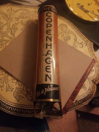 Rare Antique Vintage Copenhagen Chewing Tobacco Dispenser Sign Old Snuff Display