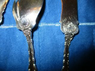 Gorham STRASBOURGH Sterling 2 Rare FRUIT Spoons,  Master BUTTER Knife,  No Mono 6