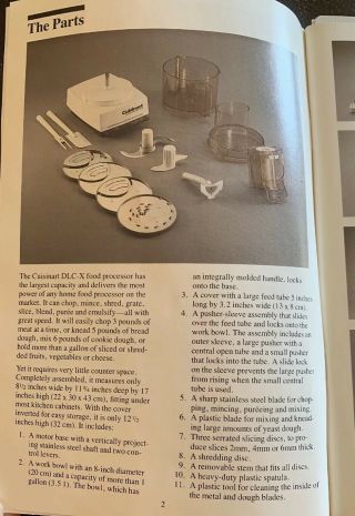 Vintage Cuisinart Food Processor Model DLC - X Commercial Household Use 9