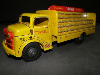 MARX COCA COLA 1950 ' S PRESSED STEEL TOY TRUCK,  RARE LARGE ONE 4