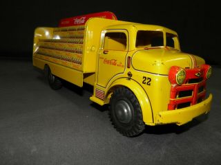 MARX COCA COLA 1950 ' S PRESSED STEEL TOY TRUCK,  RARE LARGE ONE 8