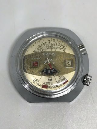 Tegrov Saltarello Automatic Man’s Wrist Watch Vintage Rare Swiss Made 17 Rubis