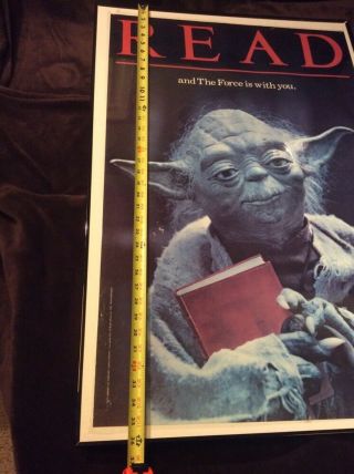 Star Wars Yoda Poster Vintage Read 1983 American Library Association VERY RARE 10