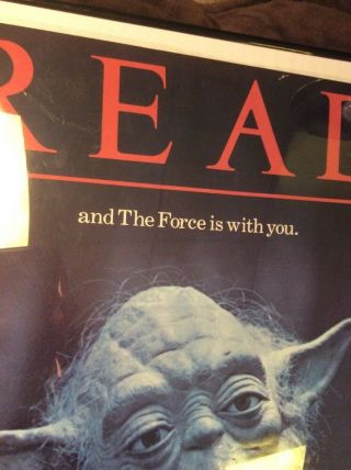 Star Wars Yoda Poster Vintage Read 1983 American Library Association VERY RARE 5