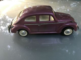 Vintage Volkswagon Plastic / Litho Battery Operated Bump N Go Made In Hong Kong