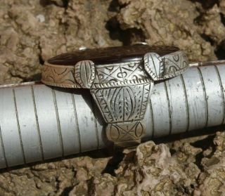 Afghan Vintage Haqeeq Antique Handmade Islamic Persian Artisan Ring 9.  5 US 8