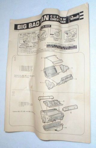 MIB Vintage 1977 Revell Big Bad Van 1:16 Model Kit - Rare HTF 7