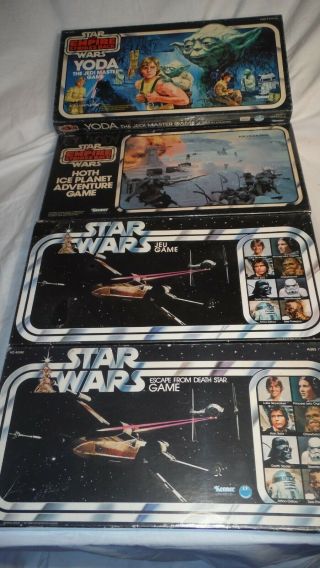 ✔4 - Vintage Star Wars Board Games In Shrink - Wrap ✔star Wars ✔yoda ✔jeu ✔hoth
