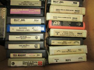 100,  Vintage 8 Track Music Tapes Blondie Scorpions Kiss Doors Billy Joel 4
