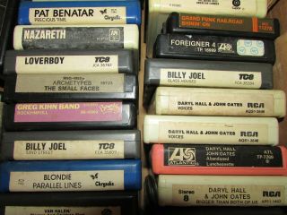 100,  Vintage 8 Track Music Tapes Blondie Scorpions Kiss Doors Billy Joel 5