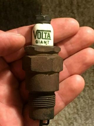 VINTAGE EARLY VOLTAGE GIANT SPARK PLUG 1900s MOTORCYCLE 2