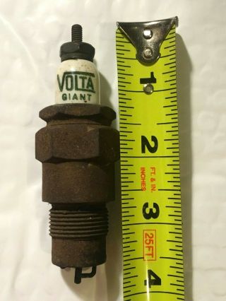 VINTAGE EARLY VOLTAGE GIANT SPARK PLUG 1900s MOTORCYCLE 3