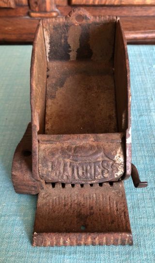 Antique Cast Iron Cigar Cutter/ Match Dispenser - - Thomas Burdett Bar Fixtures 6