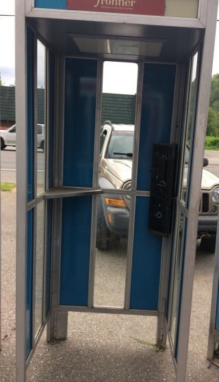 Vintage Phone Booth Fullsize Coin Payphone BLUE GTE Metal SHIPIT Telephone 2