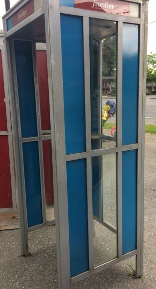 Vintage Phone Booth Fullsize Coin Payphone BLUE GTE Metal SHIPIT Telephone 4