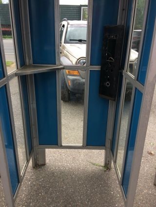 Vintage Phone Booth Fullsize Coin Payphone BLUE GTE Metal SHIPIT Telephone 5