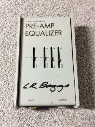 Vintage Lr Baggs Pre - Amp Equalizer Gain Treble Mid Bass Input Output Preamp Usa