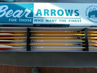 Vintage (bear Grizz) 35/40 Rose City Archery Full Dozen Wood Arrows.
