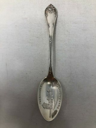 Towle Sterling Silver Souvenir Spoon Passenger Station Port Arthur Texas